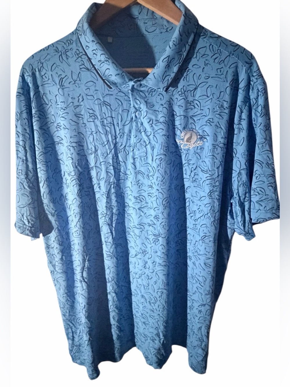 Under Armour Men's Iso-Chill Golf Polo Shirt Blue Floral Crystalaire CC 2XL